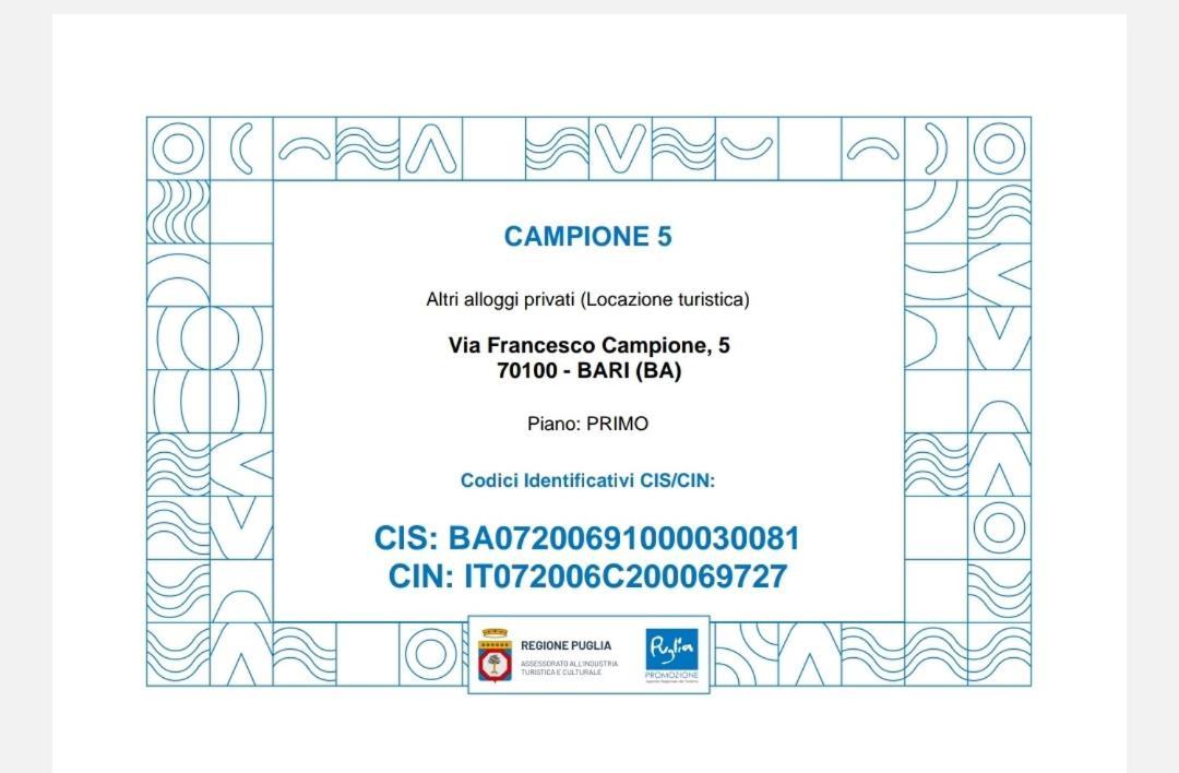 Campione 5 Daire Bari Dış mekan fotoğraf